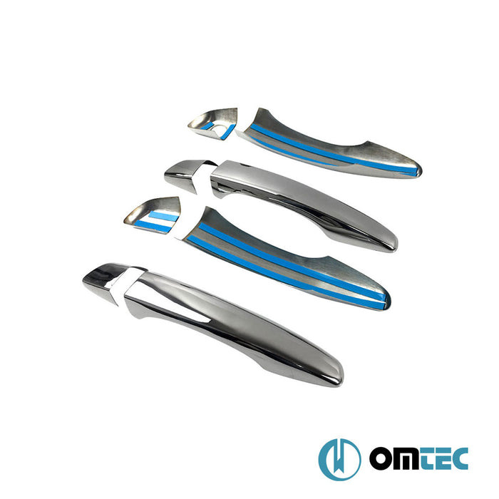 Door Handle Cover 4 Door 8 Pcs. (H1-EU) S.Steel (Gloss) - Fiat 600E - SUV I  - (2023-)