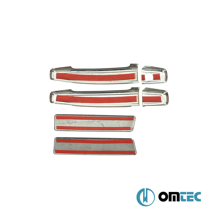 Door Handle Cover 4 Doors S.Steel - Chevrolet Aveo - HB 5D T300  - (2012-2020)