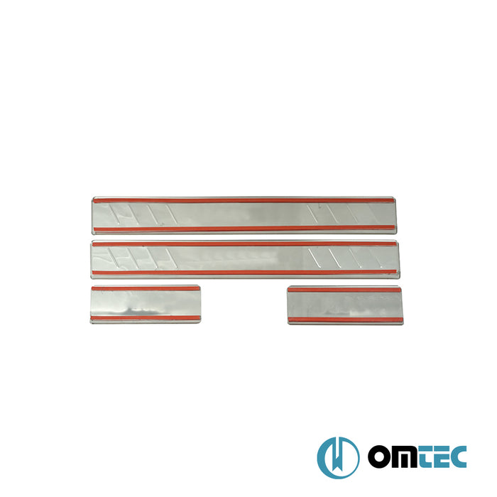 Line Door Sill 4 Pcs. S.Steel - Chevrolet Aveo - HB 5D T300  - (2012-2020)