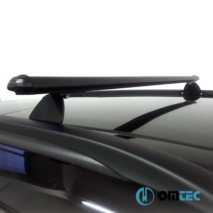 Heavy Duty Roof Bar 2 Pcs. (Black) Alu. - Jeep Compass - SUV MP/552 - (2017 - )