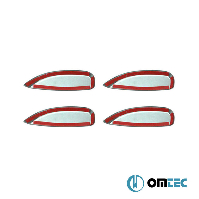 Door Handle Cover 4 Door 4 Pcs. S.Steel (Gloss) - Renault Symbol - SD III - (2013 - )