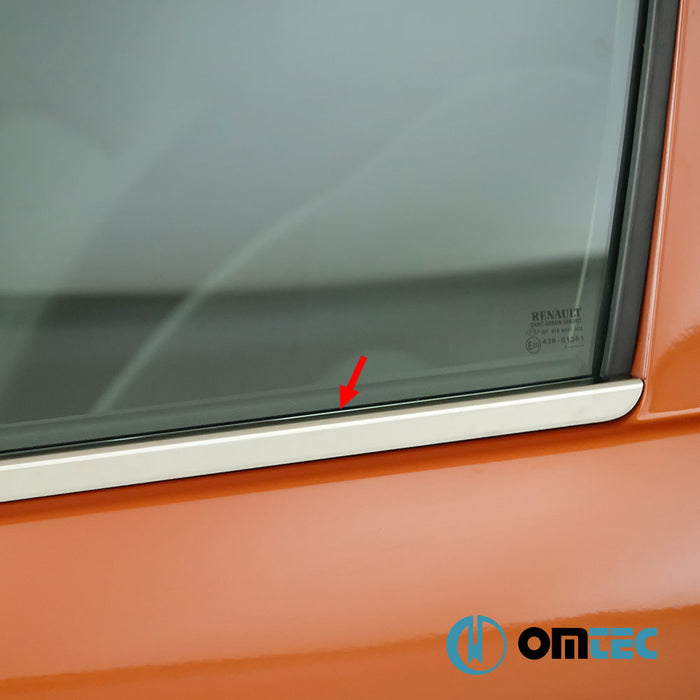 Contours de vitre latèrale - Baguettes chromées en inox (Brillant) - 4 pièces - Dacia Duster - SUV HM - (2018 - 2024)