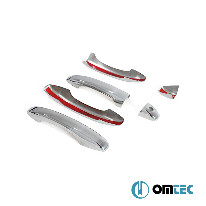 Door Handle Cover 4 Door 5 Pcs. (H1) S.Steel (Gloss) - Renault Duster - SUV P1310  - (2024-)