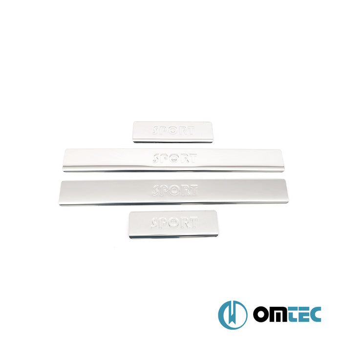 Seuil de porte - Line : Baguettes chromées en inox - 4 pièces - Daihatsu Terios - SUV J100  - (1997-2005)