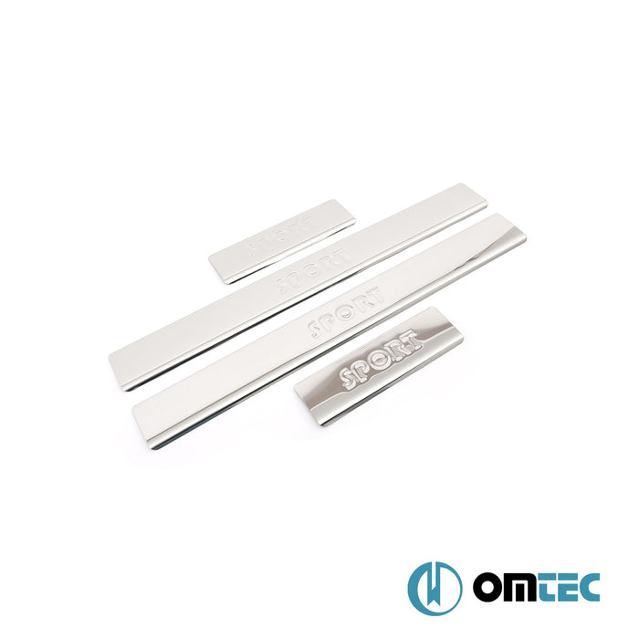 Seuil de porte - Line : Baguettes chromées en inox - 4 pièces - Daihatsu Terios - SUV J100  - (1997-2005)