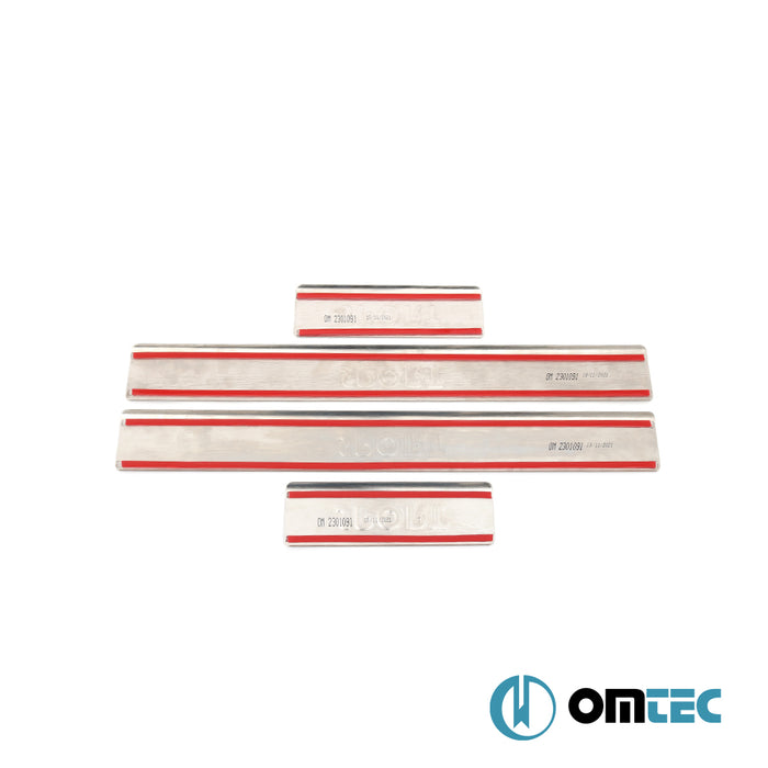 Seuil de porte - Line : Baguettes chromées en inox - 4 pièces - Daihatsu Terios - SUV J100  - (1997-2005)