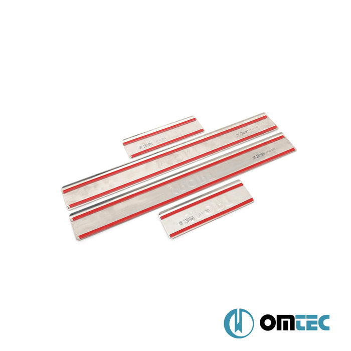 Seuil de porte - Line : Baguettes chromées en inox - 4 pièces - Daihatsu Terios - SUV J100  - (1997-2005)