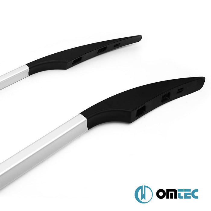 Barres de Toit Longitudinales (Solid-Fixation en Vissage) Gris 2 pcs. Alu. - Fiat Panda - HB 5D 169  - (2003-2012)