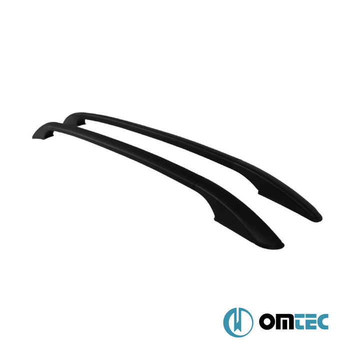 Roof Rails (Solid V2-Stick On) Black 2 pcs. Alu. - Renault Captur - SUV I  - (2013-2020)