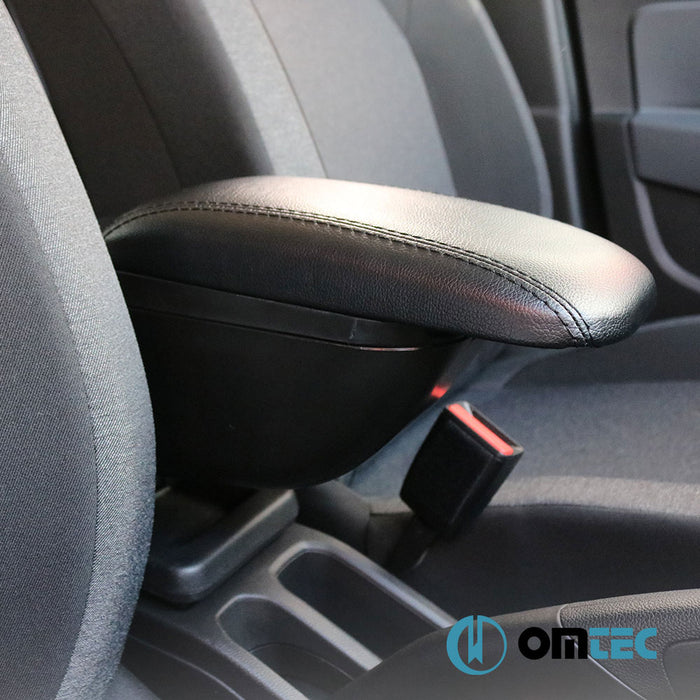 Armrest Box (Leatherette+Sliding+ABS Adapter) Black - Fiat Grande Punto - HB 5D 199 - (2005 - 2009)