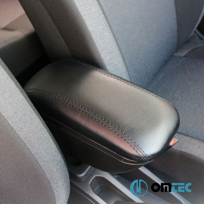 Armrest Box (Leatherette+Sliding+ABS Adapter) Black - Fiat Grande Punto - HB 5D 199 - (2005 - 2009)