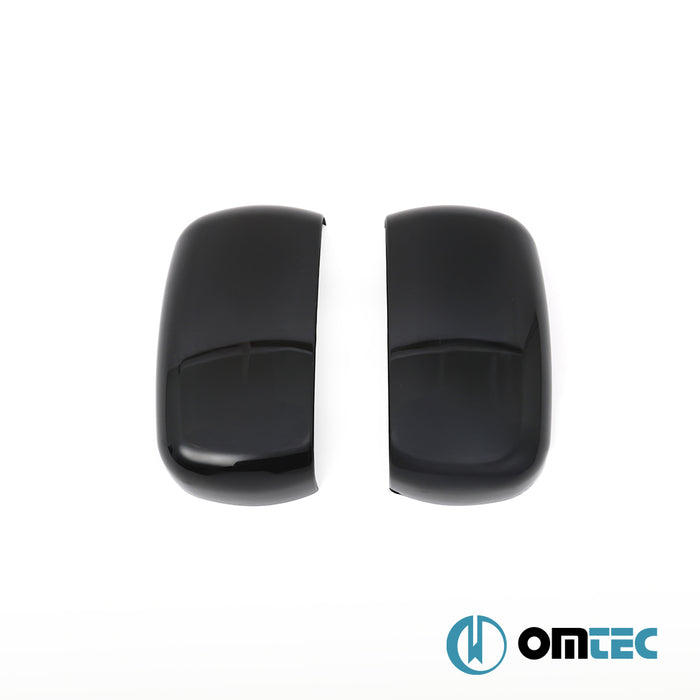 Rétroviseur - Coquilles en ABS - 2 pièces (Piano Black) - Fiat Doblo - MVN 223  - (2000-2010)
