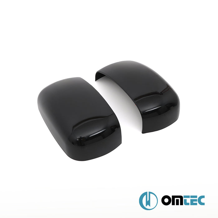 Rétroviseur - Coquilles en ABS - 2 pièces (Piano Black) - Fiat Doblo - MVN 223  - (2000-2010)