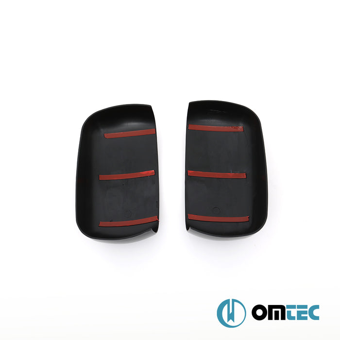 Rétroviseur - Coquilles en ABS - 2 pièces (Piano Black) - Fiat Doblo - MVN 223  - (2000-2010)