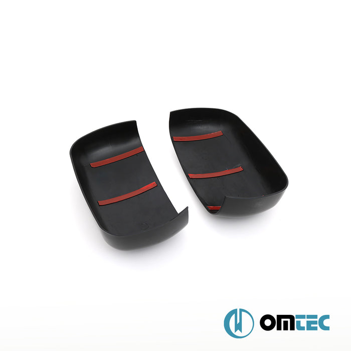 Rétroviseur - Coquilles en ABS - 2 pièces (Piano Black) - Fiat Doblo - MVN 223  - (2000-2010)