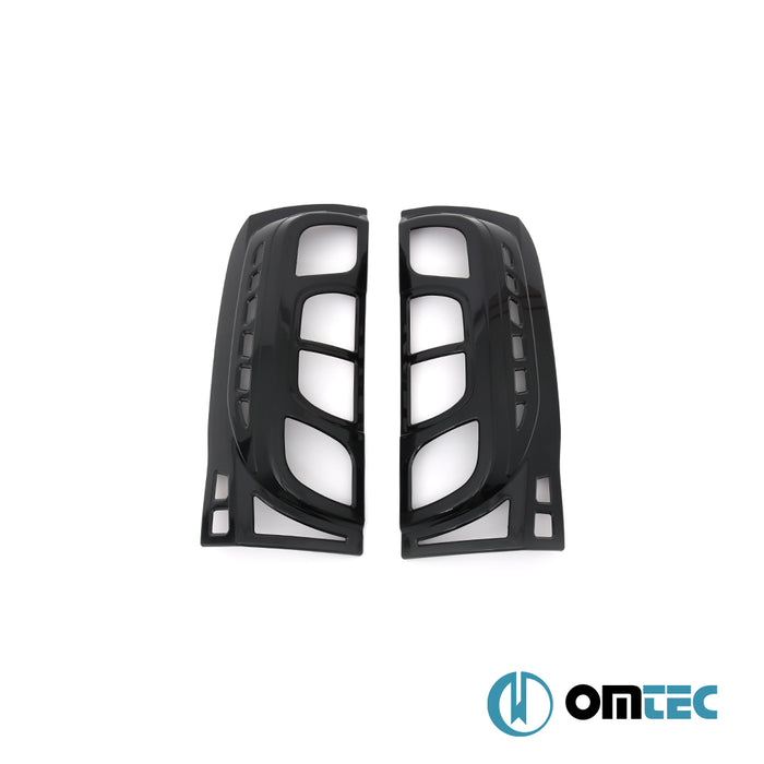 Feu de stop - Contour en ABS Piano Black - 2 Pcs - Fiat Fiorino - MVN 225  - (2008-)