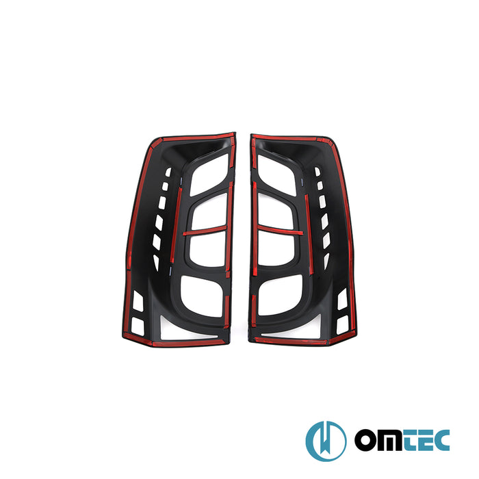 Feu de stop - Contour en ABS Piano Black - 2 Pcs - Peugeot Bipper - MVN 225L  - (2008-2016)