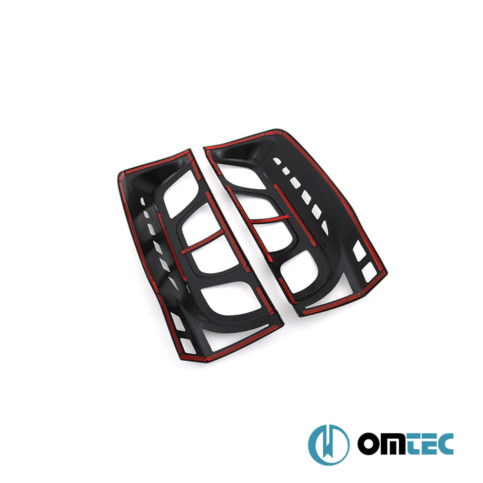 Feu de stop - Contour en ABS Piano Black - 2 Pcs - Peugeot Bipper - MVN 225L  - (2008-2016)