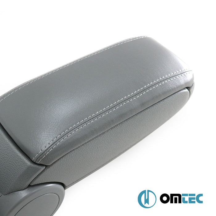 Armrest Box V1 (Leatherette+ABS Adapter) Gray - Fiat 500 - HB 3D 312 FL - (2015 - )