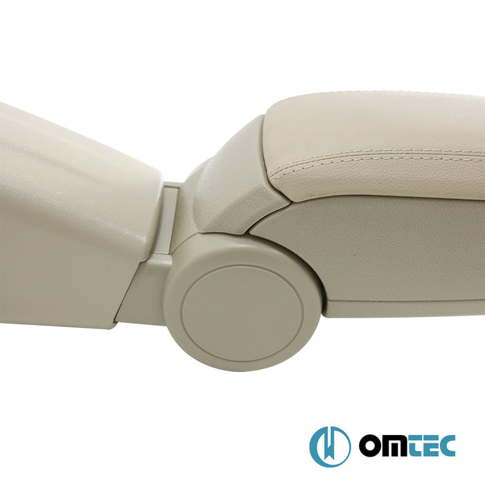 Armrest Box V1 (Leatherette+ABS Adapter) Beige - Fiat 500C - CB 312 PRE-FL - (2007 - 2015)