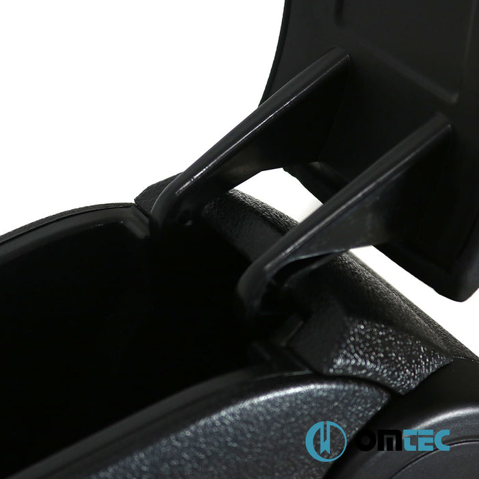 Armrest Box V1 (Leatherette+ABS Adapter) Black - Fiat 500C - CB 312 FL - (2015 - )