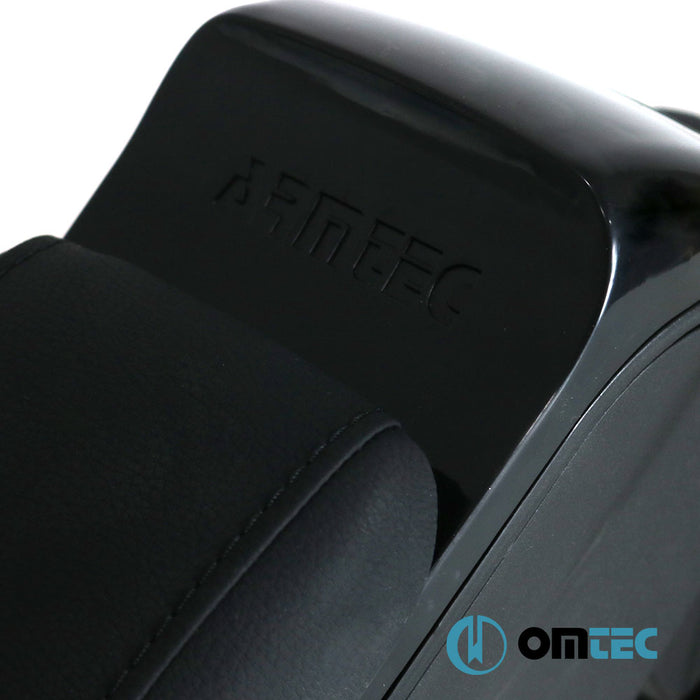 Armrest Box V2 (Leatherette+Sliding+ABS Adapter) Black - Fiat 500C - CB 312 FL - (2015 - )