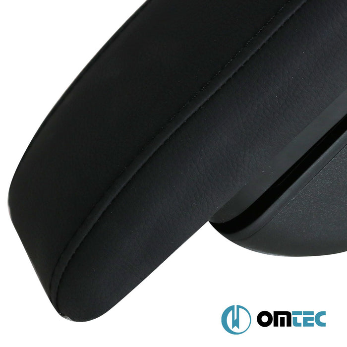 Armrest Box V2 (Leatherette+Sliding+ABS Adapter) Black - Fiat 500C - CB 312 FL - (2015 - )