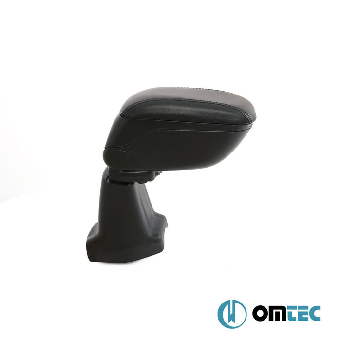 Armrest Box (Leatherette+Sliding+ABS Adapter) Black - Fiat 500C - CB 312 PRE-FL - (2007 - 2015)