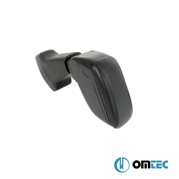 Armrest Box (Leatherette+Sliding+ABS Adapter) Black - Fiat 500C - CB 312 PRE-FL - (2007 - 2015)