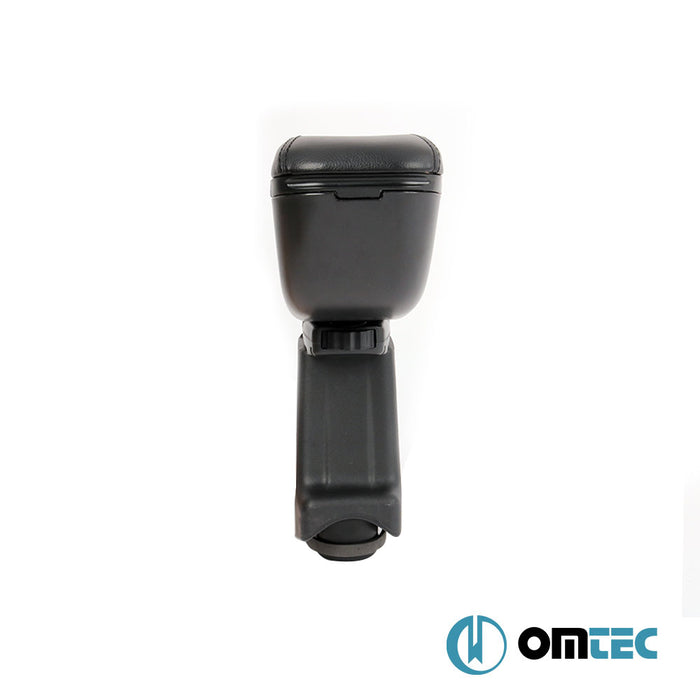 Armrest Box (Leatherette+Sliding+ABS Adapter) Black - Fiat 500C - CB 312 PRE-FL - (2007 - 2015)