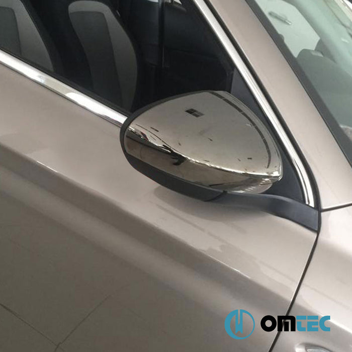 Mirror Cover 2 Pcs. ABS Dark Chrome - Fiat Tipo Cross - SUV I - (2020 - )