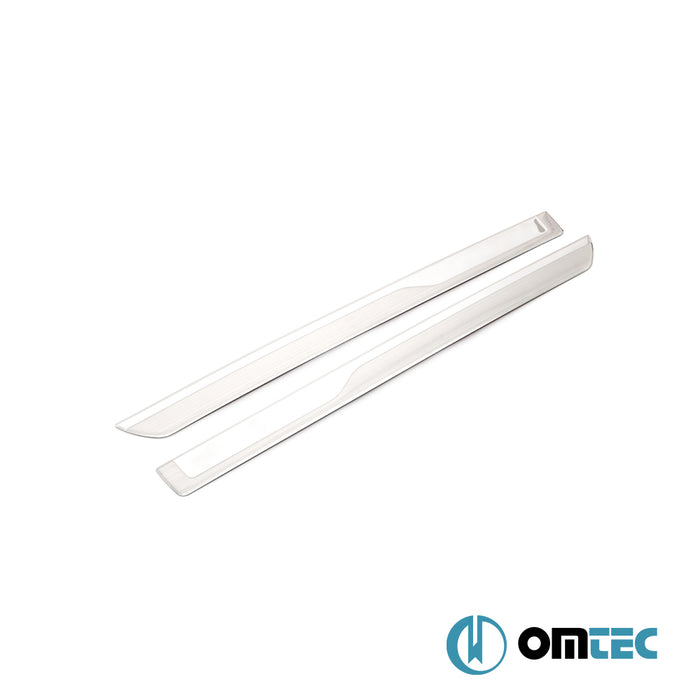 Seuil de porte - Line : Baguettes chromées en inox - 2 pièces (effet brossé) - Fiat Egea Cross - SUV I  - (2020-)