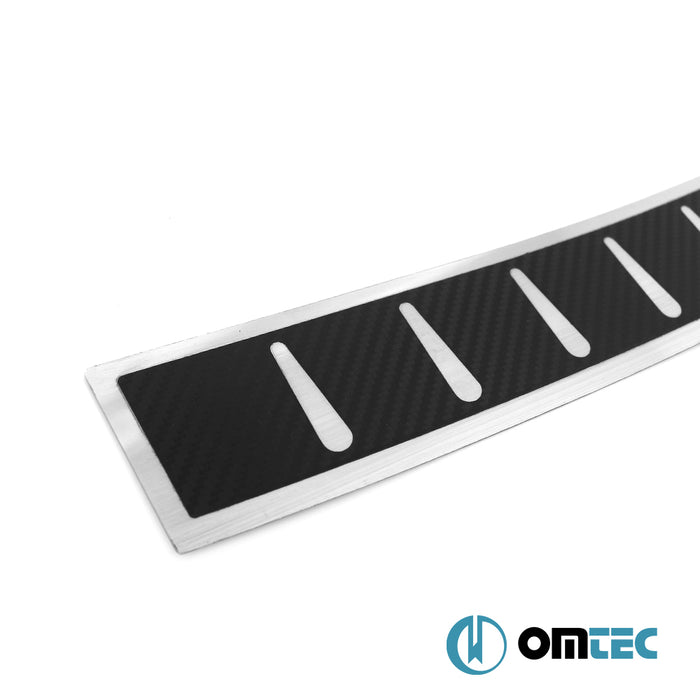 Pare chocs arrière (Inox + Feuille De Carbone) - Fiat 500E - HB 3D I  - (2020-)