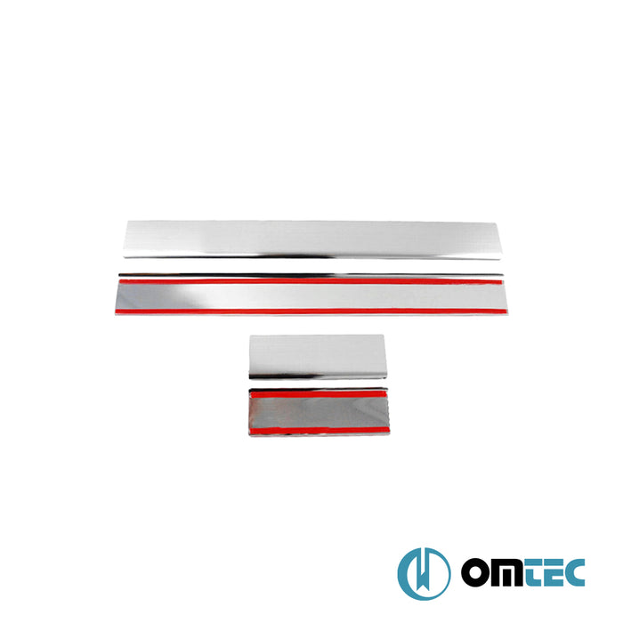 Seuil de porte - Norm : Baguettes chromées en inox - 4 Pièces - Ford Focus - HB 5D I  - (1998-2005)