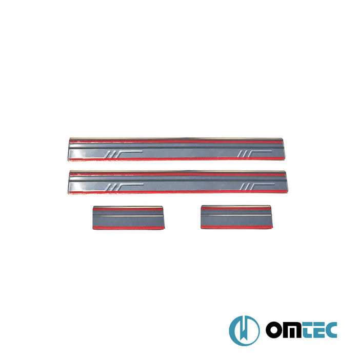 Seuil de porte - Norm : Baguettes chromées en inox - 4 Pièces - Ford Focus - HB 5D II  - (2005-2011)