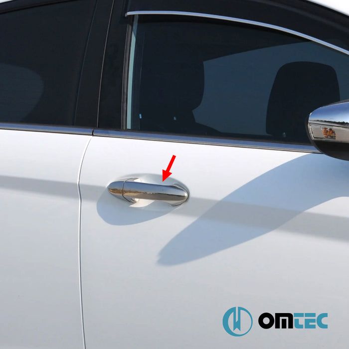 Door Handle Cover 2 Door 4 Pcs. (H1) S.Steel - Ford Fiesta - HB 5D VI  - (2009-2017)