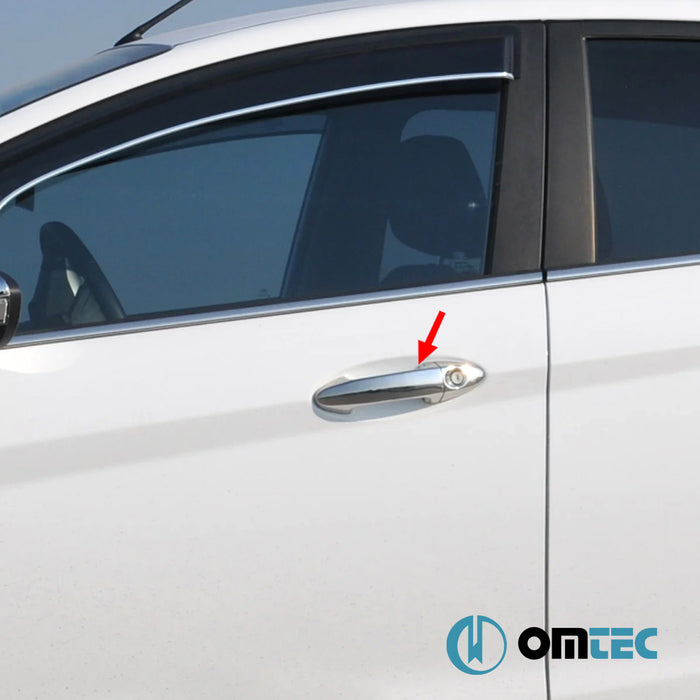 Door Handle Cover 2 Door 4 Pcs. (H1) S.Steel - Ford Fiesta - HB 5D VI  - (2009-2017)