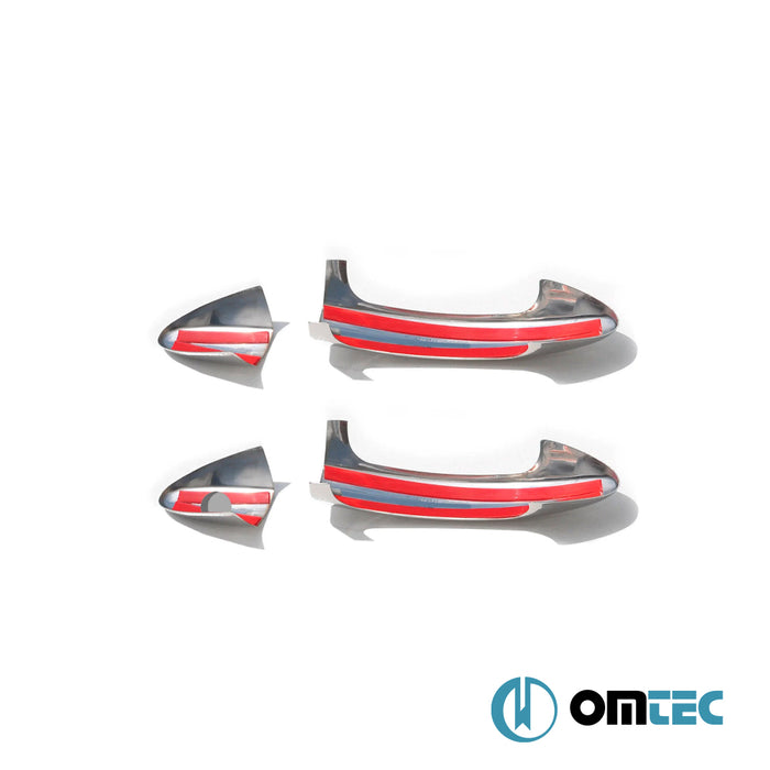 Door Handle Cover 2 Door 4 Pcs. (H1) S.Steel - Ford Fiesta - HB 5D VI  - (2009-2017)