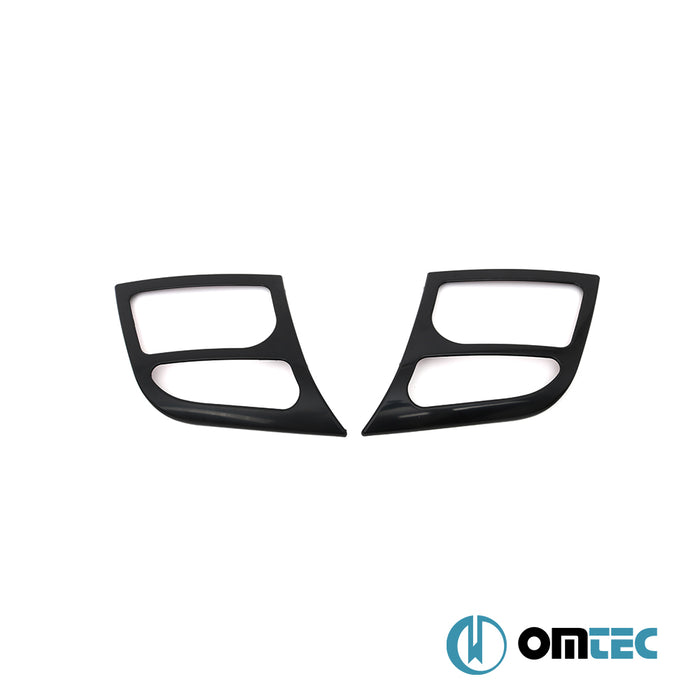 Phares - Garniture en ABS Piano Black - 2 Pcs - Ford Transit Connect - MVN P65  - (2002-2014)