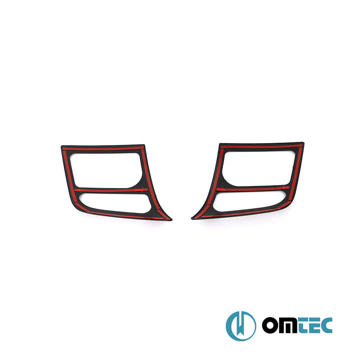 Phares - Garniture en ABS Piano Black - 2 Pcs - Ford Transit Connect - MVN P65  - (2002-2014)