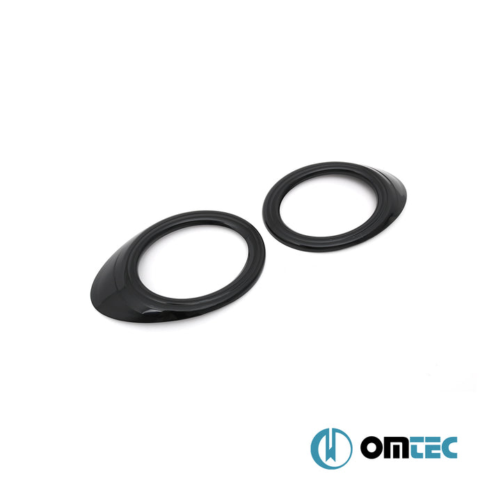 Fog Light Rim 2 Pcs. Piano Black - Ford Transit Connect - MVN P65  - (2002-2014)