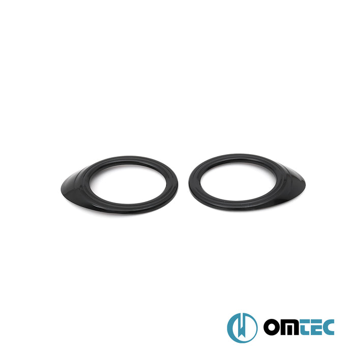 Fog Light Rim 2 Pcs. Piano Black - Ford Transit Connect - MVN P65  - (2002-2014)