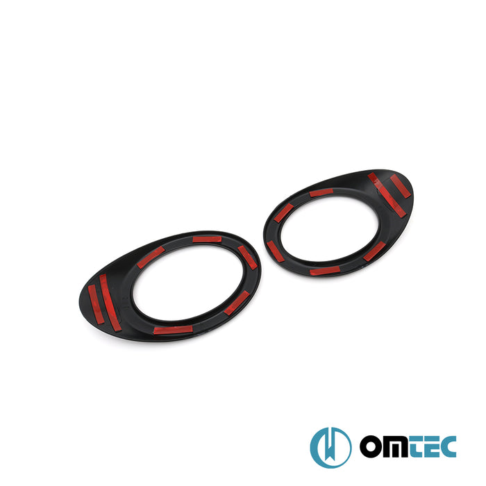 Feu anti brouillard - Contours en ABS Piano Black  - 2 pièces - Ford Tourneo Connect - MVN P65  - (2002-2014)