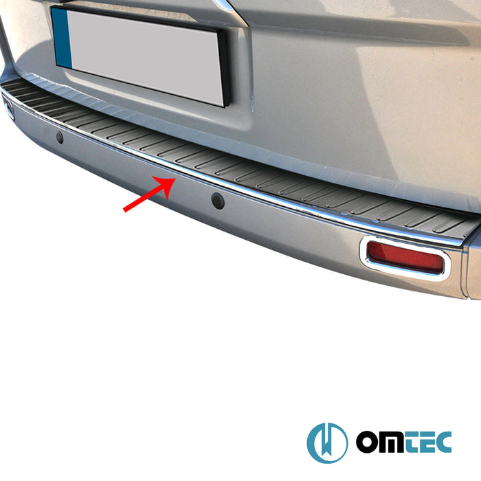 Arka Tampon Eşiği P.Çelik (Siyah-Taşlı) - Ford Tourneo Custom - VAN V362  - (2013-2023)