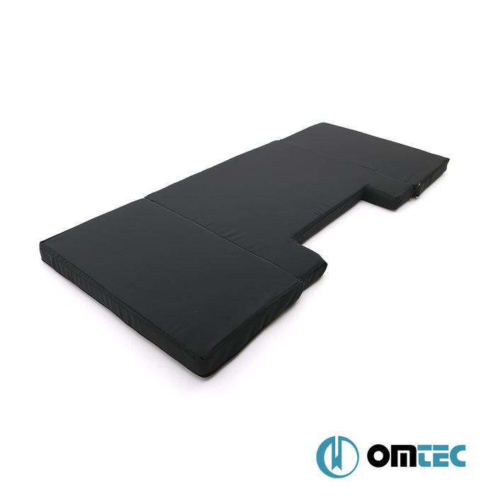 Matelas de Cabine Pliable (Noir) 1 Pc. Conduite à gauche (6 cm Mousse/22 Densité/ 1.8 cm MDF) - Ford Transit Custom - VAN V362  - (2013-2023)