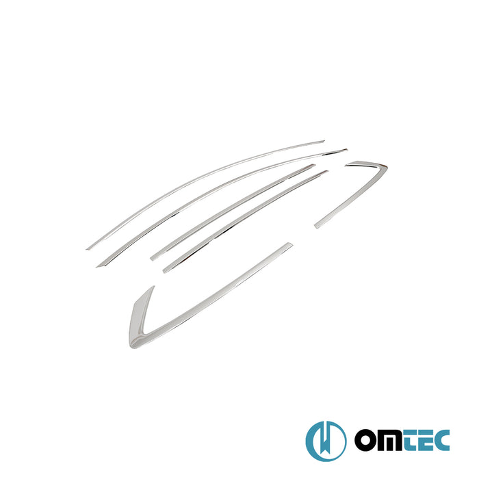 Vitres latérales - Baguettes supérieures chromées en inox (Brillant) - 6 pièces - Ford Focus - SW IV  - (2018-)