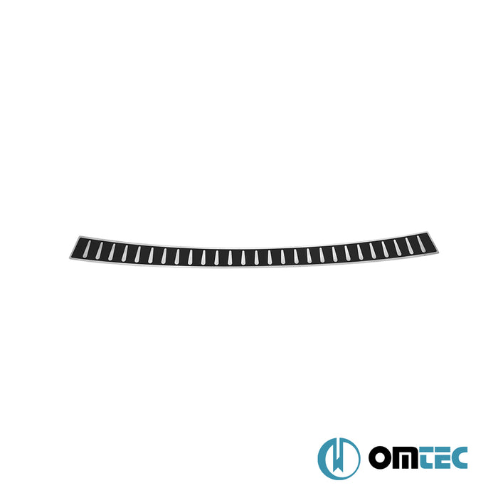 Carbon Foiled Plain Rear Bumper Sill Cover S.Steel - Ford Tourneo Courier - MVN V769  - (2023-)