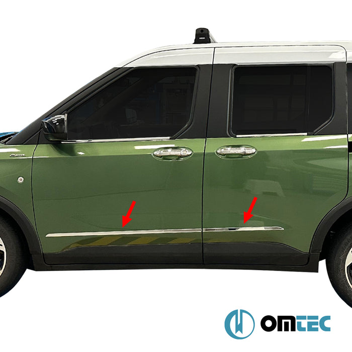 Side Door Streamer 4 Pcs. S.Steel (Gloss)  - Ford Tourneo Courier - MVN V769  - (2023-)