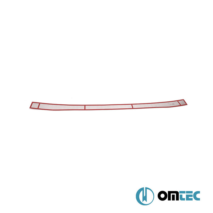 Carbon Foiled Plain Rear Bumper Sill Cover S.Steel - Ford Tourneo Custom - VAN V710  - (2023-)