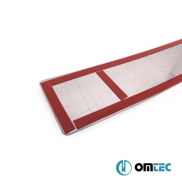 Carbon Foiled Plain Rear Bumper Sill Cover S.Steel - Ford Tourneo Custom - VAN V710  - (2023-)